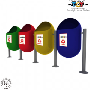 BASURERO ECOLOGICO CUADRUPLE